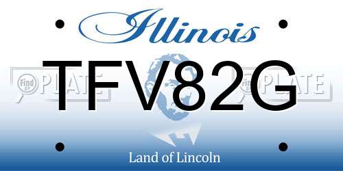 TFV82G Illinois License Plate