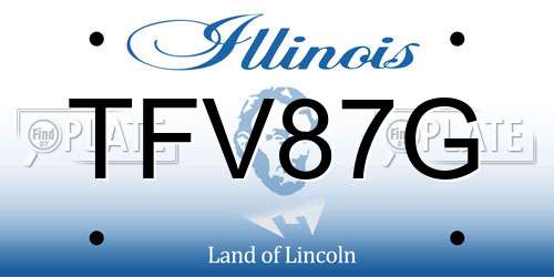 TFV87G Illinois License Plate
