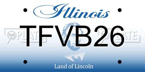 TFVB26 Illinois License Plate