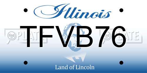 TFVB76 Illinois License Plate