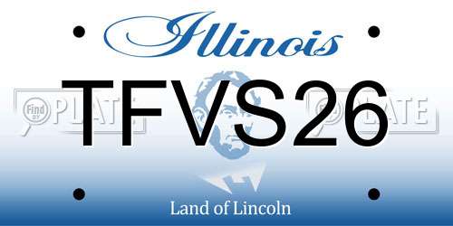 TFVS26 Illinois License Plate