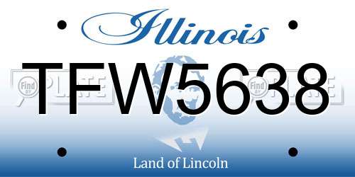 TFW5638 Illinois License Plate