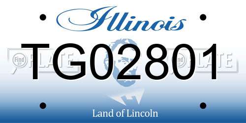 TG02801 Illinois License Plate