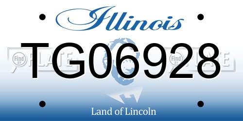 TG06928 Illinois License Plate