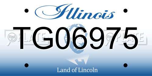 TG06975 Illinois License Plate