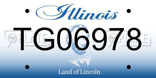 TG06978 Illinois License Plate