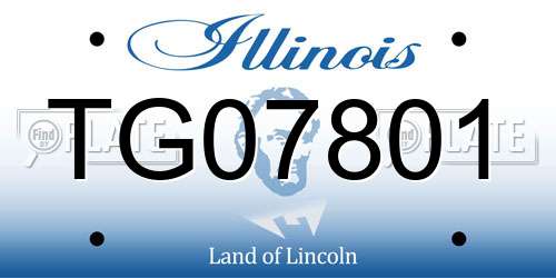 TG07801 Illinois License Plate