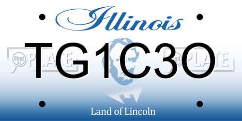 TG1C3O Illinois License Plate