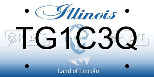 TG1C3Q Illinois License Plate