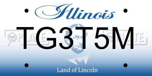 TG3T5M Illinois License Plate
