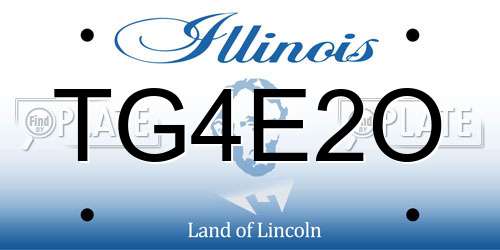 TG4E2O Illinois License Plate