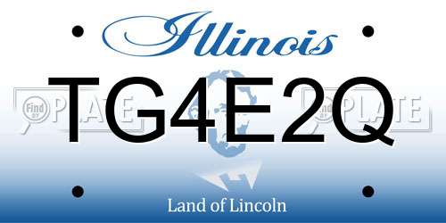 TG4E2Q Illinois License Plate