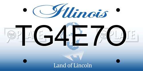 TG4E7O Illinois License Plate