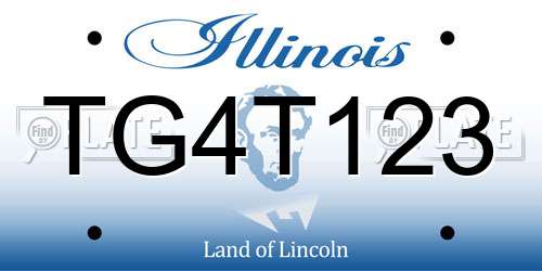 TG4T123 Illinois License Plate