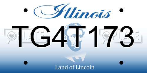 TG4T173 Illinois License Plate