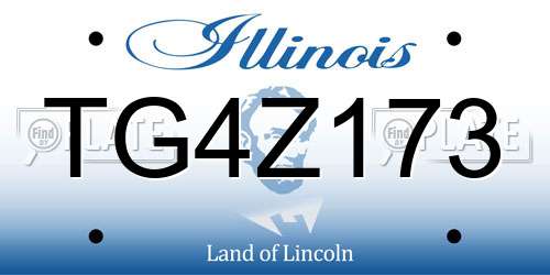 TG4Z173 Illinois License Plate