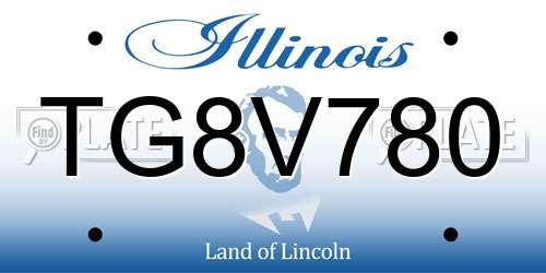 TG8V780 Illinois License Plate