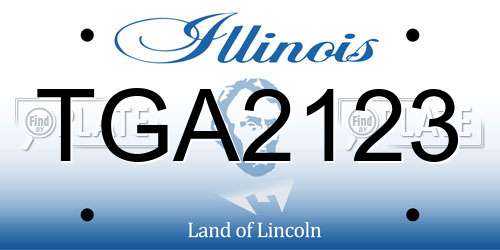 TGA2123 Illinois License Plate