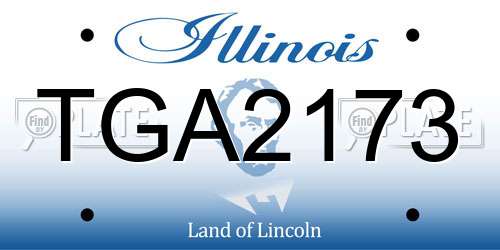 TGA2173 Illinois License Plate