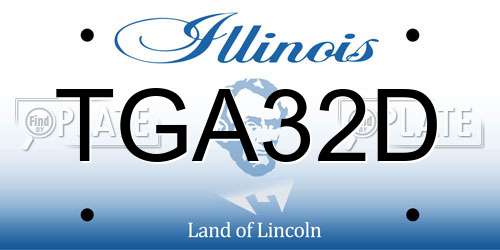 TGA32D Illinois License Plate