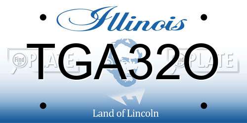 TGA32O Illinois License Plate
