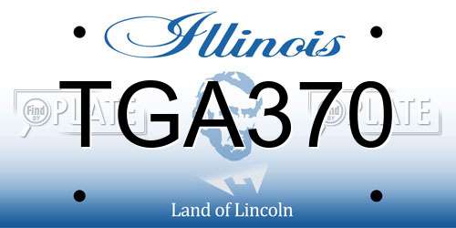 TGA370 Illinois License Plate
