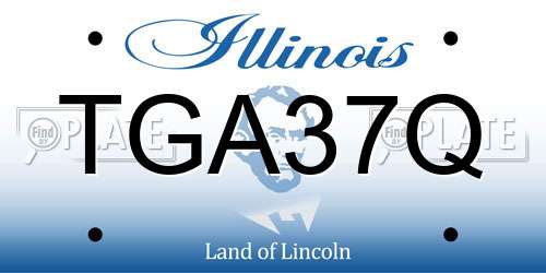 TGA37Q Illinois License Plate