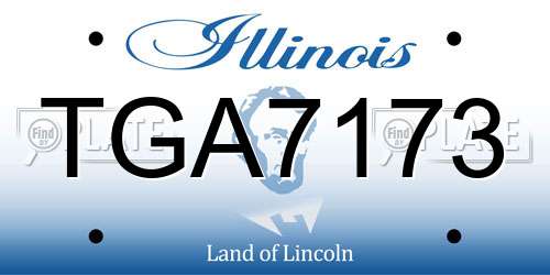 TGA7173 Illinois License Plate