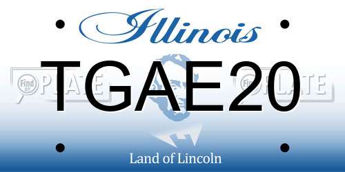 TGAE20 Illinois License Plate
