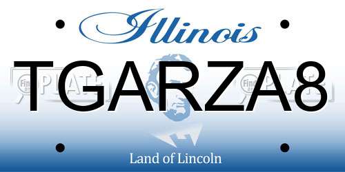 TGARZA8 Illinois License Plate