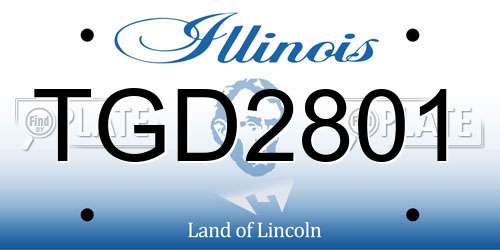 TGD2801 Illinois License Plate