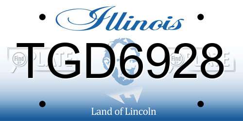 TGD6928 Illinois License Plate