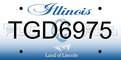 TGD6975 Illinois License Plate