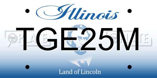 TGE25M Illinois License Plate