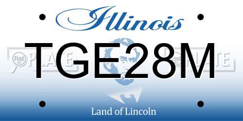 TGE28M Illinois License Plate