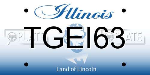 TGEI63 Illinois License Plate
