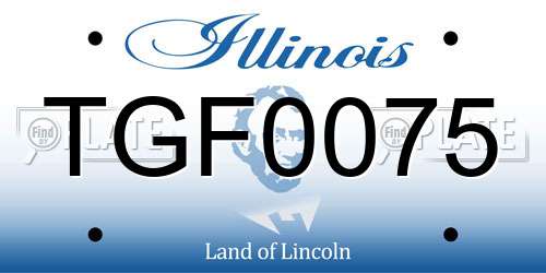 TGF0075 Illinois License Plate