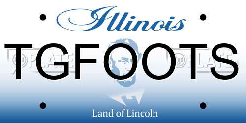 TGFOOTS Illinois License Plate