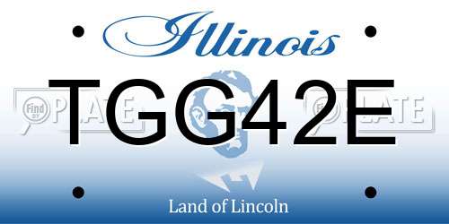 TGG42E Illinois License Plate