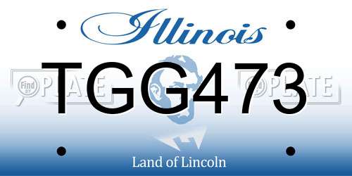 TGG473 Illinois License Plate