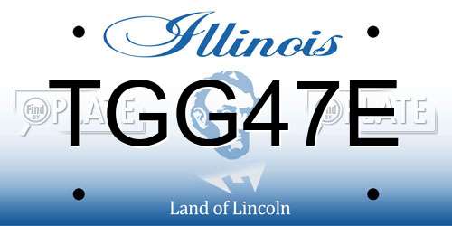 TGG47E Illinois License Plate