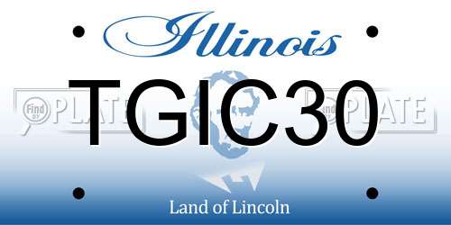 TGIC30 Illinois License Plate