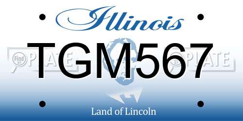 TGM567 Illinois License Plate