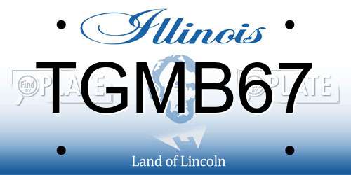 TGMB67 Illinois License Plate