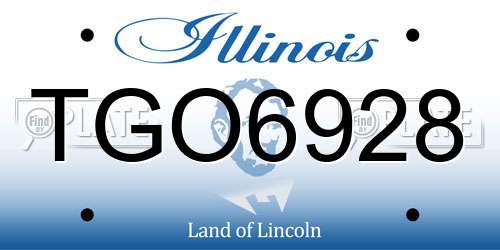 TGO6928 Illinois License Plate