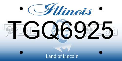TGQ6925 Illinois License Plate