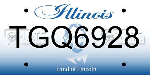 TGQ6928 Illinois License Plate