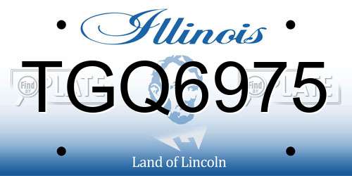 TGQ6975 Illinois License Plate