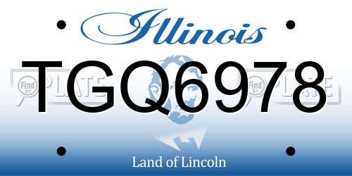 TGQ6978 Illinois License Plate