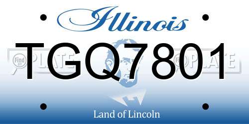 TGQ7801 Illinois License Plate